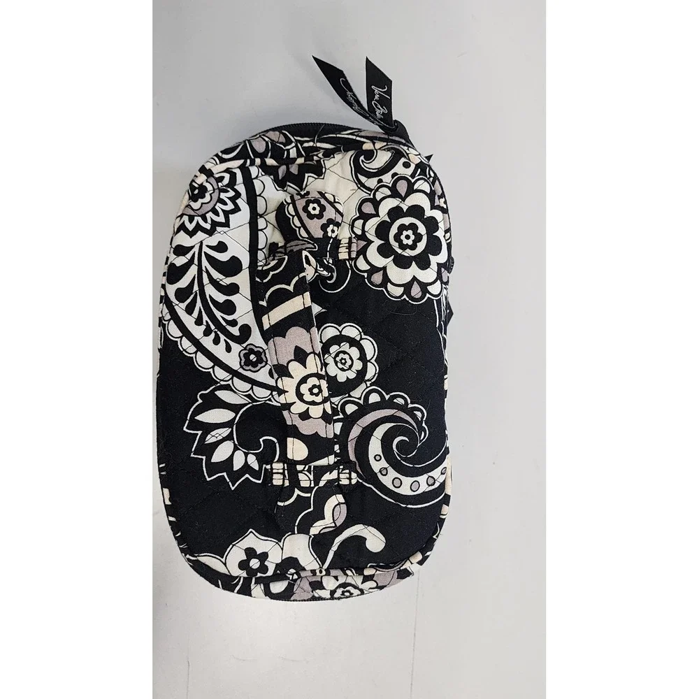 Vera Bradley Cosmetic Bag Women Small Black White Excellent
